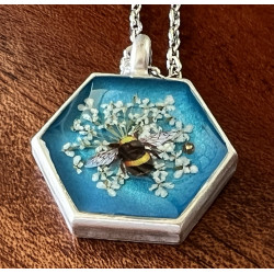 Hexagon Bee Necklace (out of stock)