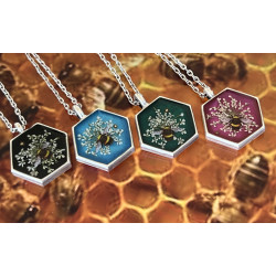 Hexagon Bee Necklace