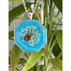 Flower & Ladybug Necklace