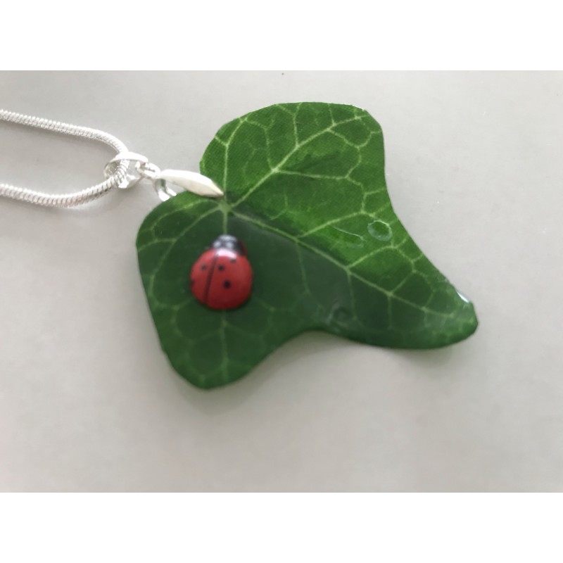Ladybug Leaf Necklace