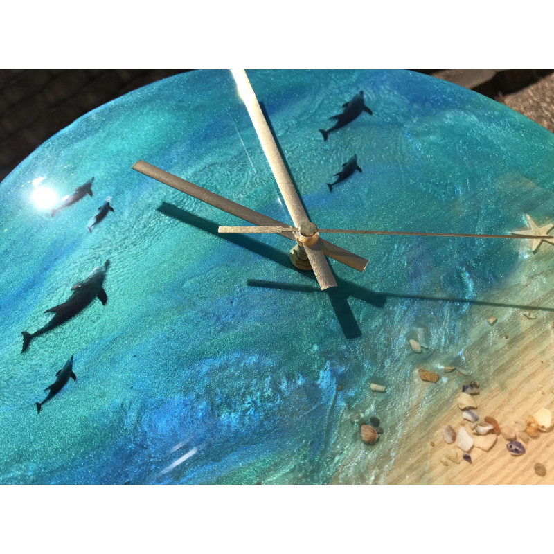Ocean Inspired Dolphin Clock